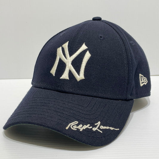【中古品】【メンズ】 NEW ERA ニューエラ × POLO RALPH LAUREN ポロラルフローレン 別注 コラボ NEW YORK YANKEES NY LOGO CAP ニューヨークヤンキース ロゴ キャップ 帽子 ベースボールキャップ 185-260828-ko-14-tei サイズ：M カラー：ネイビー 万代Net店