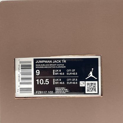 【中古品】【メンズ】 NIKE ナイキ × TRAVIS SCOTT トラヴィス スコット 別注 コラボ JORDAN JUMPMAN JACK TR CJ1 T-REXX BRIGHT CACTUS FZ8117-102 ジョーダン ジャンプマンジャック スニーカー 靴 160-260828-ko-02-tei サイズ：27cm カラー：ブライトカクタス 万代Net店