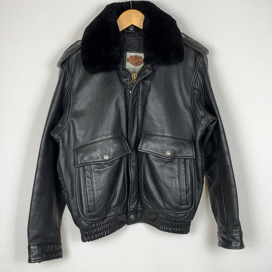 【中古品】【メンズ】 HARLEY-DAVIDSON ハーレーダビッドソン G-1 JACKET ジーワン ジャケット アウター 145-260828-sa-13-tei サイズ：38 カラー：ブラック 万代Net店