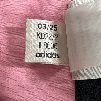 【中古品】【メンズ】 ADIDAS アディダス KD2272 ADITUFF LOGO SOCCER UNIFORM TEE アディタフ ロゴ サッカー ユニフォーム風 Tシャツ 半袖 トップス 148-260901-sa-15-teih サイズ：XS カラー：ピンク 万代Net店