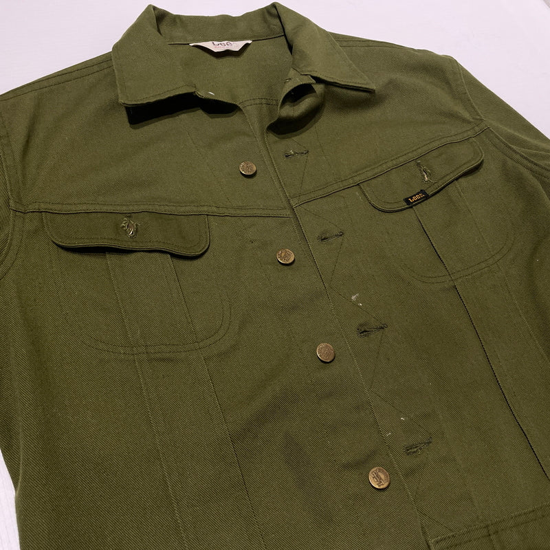 【現状渡し品】【メンズ】 Lee リー 70's TWILL TRUCKER JACKET 70年代 ツイル トラッカージャケット アウター ボタン裏刻印21 145-260902-ss-02-tei サイズ：不明 カラー：カーキ 万代Net店