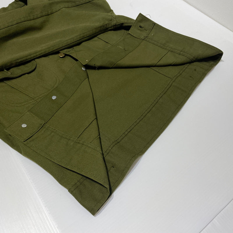 【現状渡し品】【メンズ】 Lee リー 70's TWILL TRUCKER JACKET 70年代 ツイル トラッカージャケット アウター ボタン裏刻印21 145-260902-ss-02-tei サイズ：不明 カラー：カーキ 万代Net店