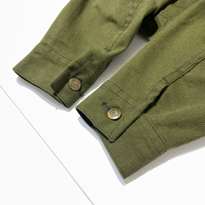 【現状渡し品】【メンズ】 Lee リー 70's TWILL TRUCKER JACKET 70年代 ツイル トラッカージャケット アウター ボタン裏刻印21 145-260902-ss-02-tei サイズ：不明 カラー：カーキ 万代Net店
