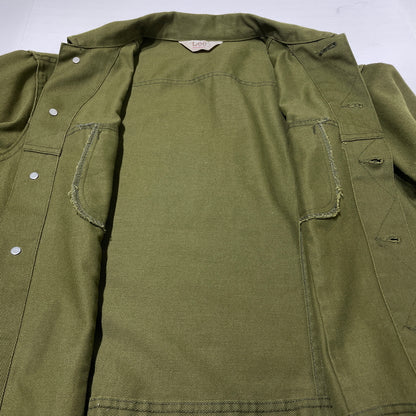 【現状渡し品】【メンズ】 Lee リー 70's TWILL TRUCKER JACKET 70年代 ツイル トラッカージャケット アウター ボタン裏刻印21 145-260902-ss-02-tei サイズ：不明 カラー：カーキ 万代Net店