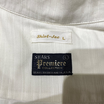 【中古品】【メンズ】 Sears Premiere Collection シアーズ プレミア コレクション 50's ROCKABILLY SHIRT JACKET 50年代 ロカビリー シャツ ジャケット アウター 145-260902-ss-01-tei サイズ：L カラー：ホワイト 万代Net店