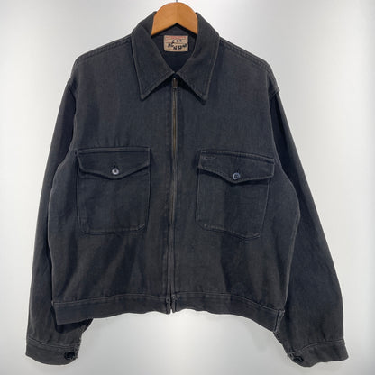 【現状渡し品】【メンズ】 CLEAN COVERALL SUPPLY クリーン カバーオール サプライ 50'S-60'S WHIPCORD ZIP UP JACKET ウィップコード ジップアップジャケット アウター 145-260902-ss-03-tei サイズ：M カラー：ブラック 万代Net店