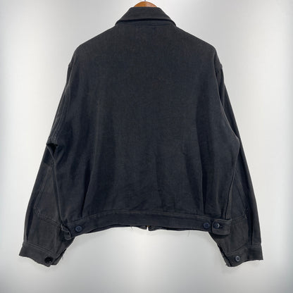 【現状渡し品】【メンズ】 CLEAN COVERALL SUPPLY クリーン カバーオール サプライ 50'S-60'S WHIPCORD ZIP UP JACKET ウィップコード ジップアップジャケット アウター 145-260902-ss-03-tei サイズ：M カラー：ブラック 万代Net店