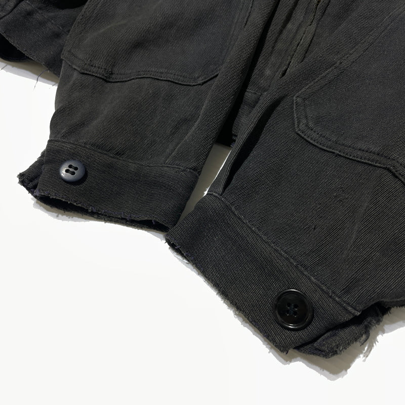 【現状渡し品】【メンズ】 CLEAN COVERALL SUPPLY クリーン カバーオール サプライ 50'S-60'S WHIPCORD ZIP UP JACKET ウィップコード ジップアップジャケット アウター 145-260902-ss-03-tei サイズ：M カラー：ブラック 万代Net店