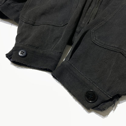 【現状渡し品】【メンズ】 CLEAN COVERALL SUPPLY クリーン カバーオール サプライ 50'S-60'S WHIPCORD ZIP UP JACKET ウィップコード ジップアップジャケット アウター 145-260902-ss-03-tei サイズ：M カラー：ブラック 万代Net店