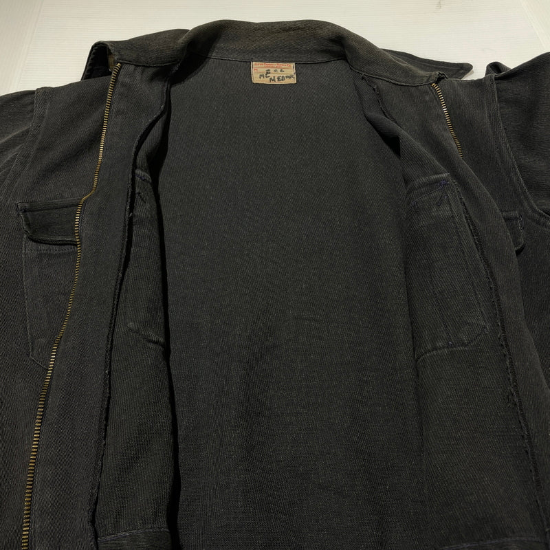 【現状渡し品】【メンズ】 CLEAN COVERALL SUPPLY クリーン カバーオール サプライ 50'S-60'S WHIPCORD ZIP UP JACKET ウィップコード ジップアップジャケット アウター 145-260902-ss-03-tei サイズ：M カラー：ブラック 万代Net店