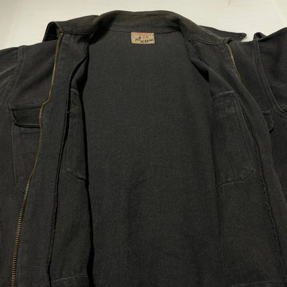 【現状渡し品】【メンズ】 CLEAN COVERALL SUPPLY クリーン カバーオール サプライ 50'S-60'S WHIPCORD ZIP UP JACKET ウィップコード ジップアップジャケット アウター 145-260902-ss-03-tei サイズ：M カラー：ブラック 万代Net店