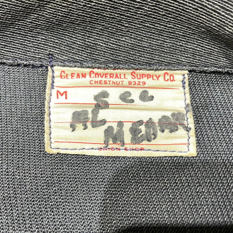 【現状渡し品】【メンズ】 CLEAN COVERALL SUPPLY クリーン カバーオール サプライ 50'S-60'S WHIPCORD ZIP UP JACKET ウィップコード ジップアップジャケット アウター 145-260902-ss-03-tei サイズ：M カラー：ブラック 万代Net店