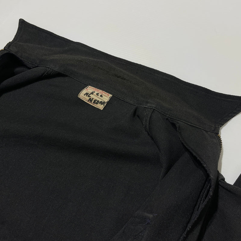 【現状渡し品】【メンズ】 CLEAN COVERALL SUPPLY クリーン カバーオール サプライ 50'S-60'S WHIPCORD ZIP UP JACKET ウィップコード ジップアップジャケット アウター 145-260902-ss-03-tei サイズ：M カラー：ブラック 万代Net店
