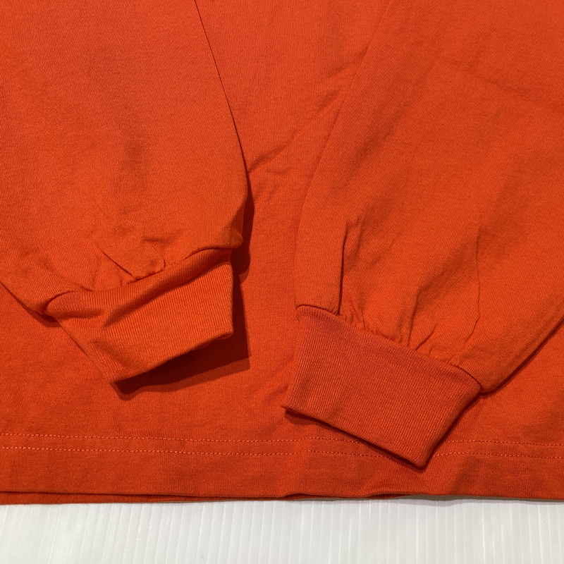 【中古品】【メンズ】 WTAPS ダブルタップス × CHAMPION チャンピオン 別注コラボ ACADEMY LS T-SHIRTS "ORANGE" 232HBCHD-CSM01S アカデミー ロングスリーブ Tシャツ 長袖 トップス 142-260831-yo-05-tei サイズ：XL カラー：オレンジ 万代Net店