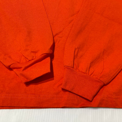 【中古品】【メンズ】 WTAPS ダブルタップス × CHAMPION チャンピオン 別注コラボ ACADEMY LS T-SHIRTS "ORANGE" 232HBCHD-CSM01S アカデミー ロングスリーブ Tシャツ 長袖 トップス 142-260831-yo-05-tei サイズ：XL カラー：オレンジ 万代Net店