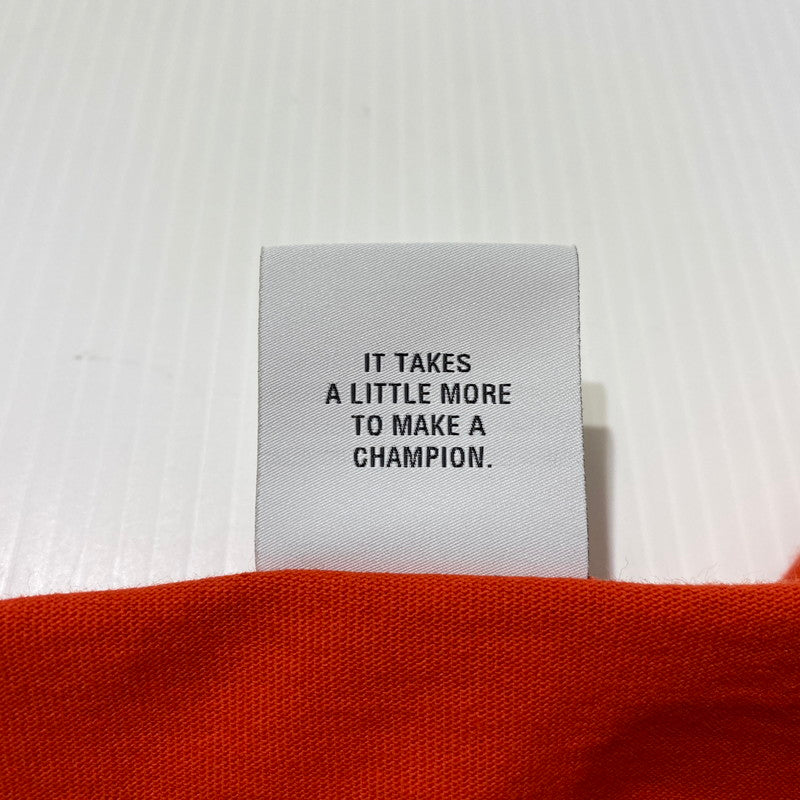 【中古品】【メンズ】 WTAPS ダブルタップス × CHAMPION チャンピオン 別注コラボ ACADEMY LS T-SHIRTS "ORANGE" 232HBCHD-CSM01S アカデミー ロングスリーブ Tシャツ 長袖 トップス 142-260831-yo-05-tei サイズ：XL カラー：オレンジ 万代Net店