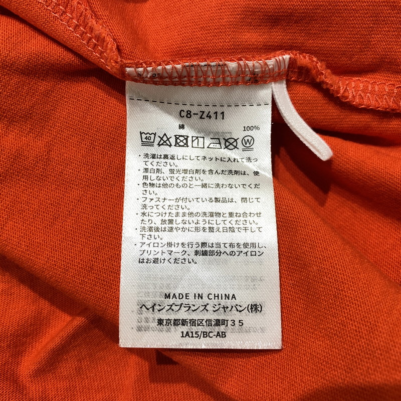 【中古品】【メンズ】 WTAPS ダブルタップス × CHAMPION チャンピオン 別注コラボ ACADEMY LS T-SHIRTS "ORANGE" 232HBCHD-CSM01S アカデミー ロングスリーブ Tシャツ 長袖 トップス 142-260831-yo-05-tei サイズ：XL カラー：オレンジ 万代Net店