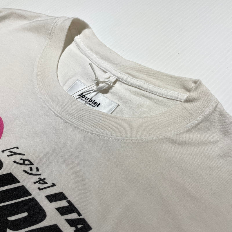 【中古品】【メンズ】 doublet ダブレット 25SS ITASHA PRINT L/S T-SHIRT 25SS81WM22 イタシャ プリント ロングスリーブTシャツ トップス 140-260905-ss-02-teih サイズ：XL カラー：ホワイト 万代Net店