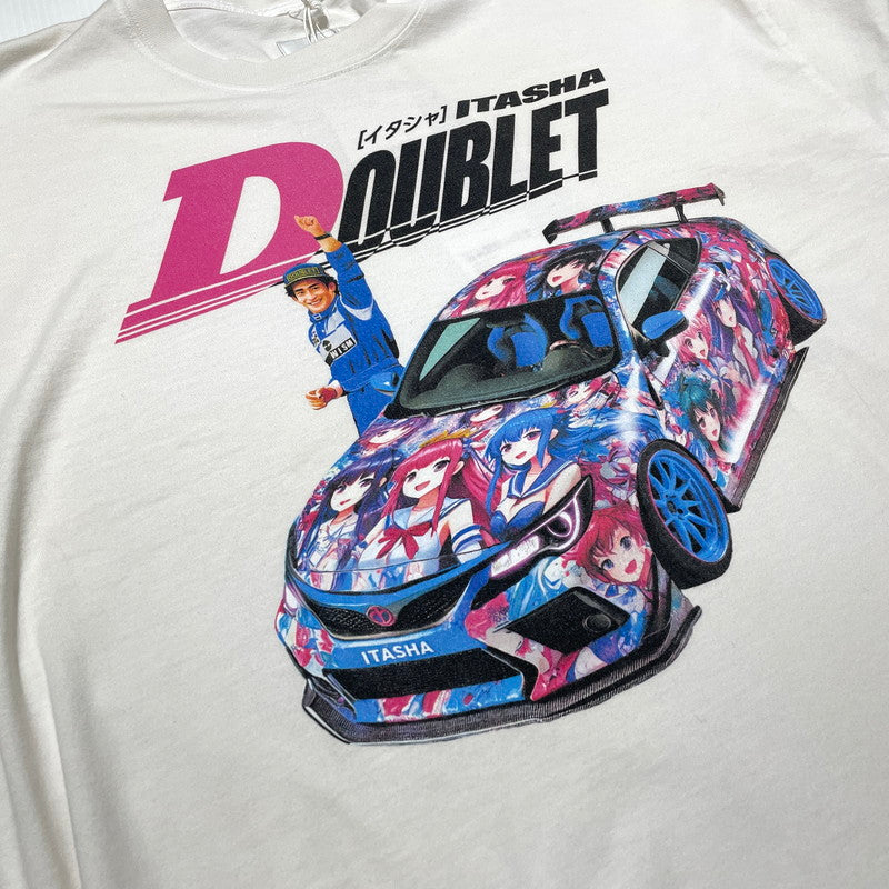 【中古品】【メンズ】 doublet ダブレット 25SS ITASHA PRINT L/S T-SHIRT 25SS81WM22 イタシャ プリント ロングスリーブTシャツ トップス 140-260905-ss-02-teih サイズ：XL カラー：ホワイト 万代Net店