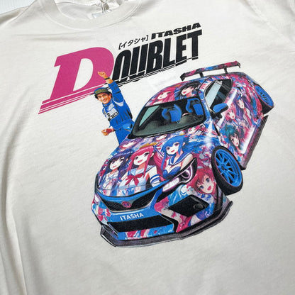 【中古品】【メンズ】 doublet ダブレット 25SS ITASHA PRINT L/S T-SHIRT 25SS81WM22 イタシャ プリント ロングスリーブTシャツ トップス 140-260905-ss-02-teih サイズ：XL カラー：ホワイト 万代Net店