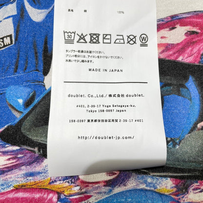 【中古品】【メンズ】 doublet ダブレット 25SS ITASHA PRINT L/S T-SHIRT 25SS81WM22 イタシャ プリント ロングスリーブTシャツ トップス 140-260905-ss-02-teih サイズ：XL カラー：ホワイト 万代Net店