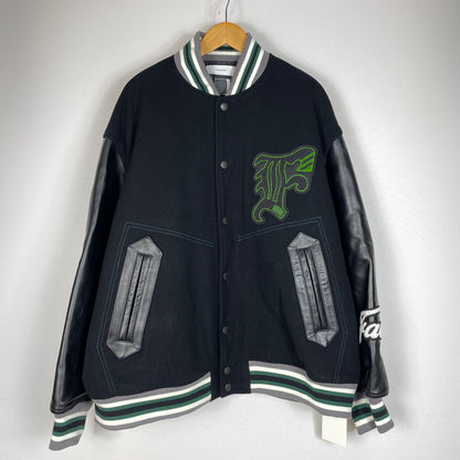 【中古品】【メンズ】 FACETASM ファセッタズム PATCHED STADIUM JACKET KR-JK-M02 パッチド スタジアム ジャケット アウター スタジャン 140-260905-ss-08-teih サイズ：5 カラー：ブラック 万代Net店