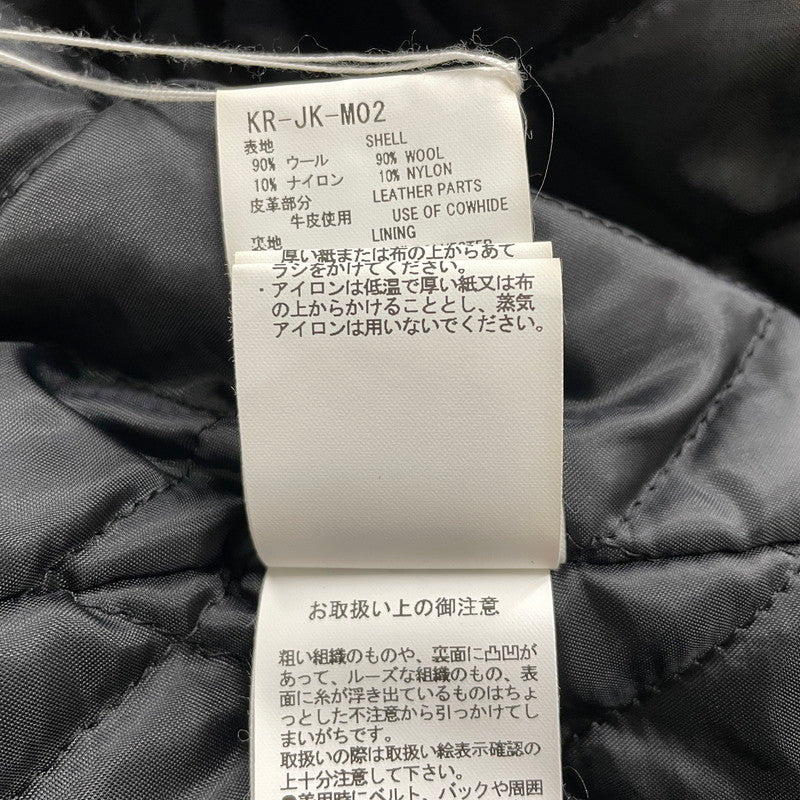 【中古品】【メンズ】 FACETASM ファセッタズム PATCHED STADIUM JACKET KR-JK-M02 パッチド スタジアム ジャケット アウター スタジャン 140-260905-ss-08-teih サイズ：5 カラー：ブラック 万代Net店