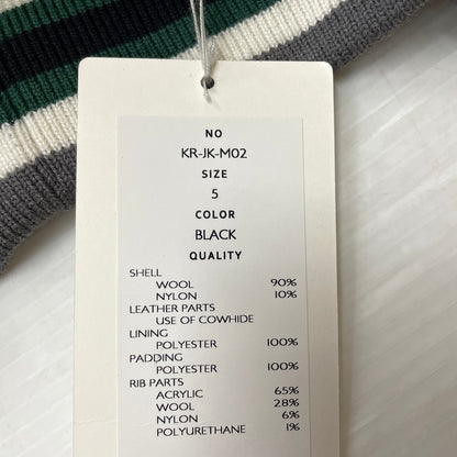 【中古品】【メンズ】 FACETASM ファセッタズム PATCHED STADIUM JACKET KR-JK-M02 パッチド スタジアム ジャケット アウター スタジャン 140-260905-ss-08-teih サイズ：5 カラー：ブラック 万代Net店