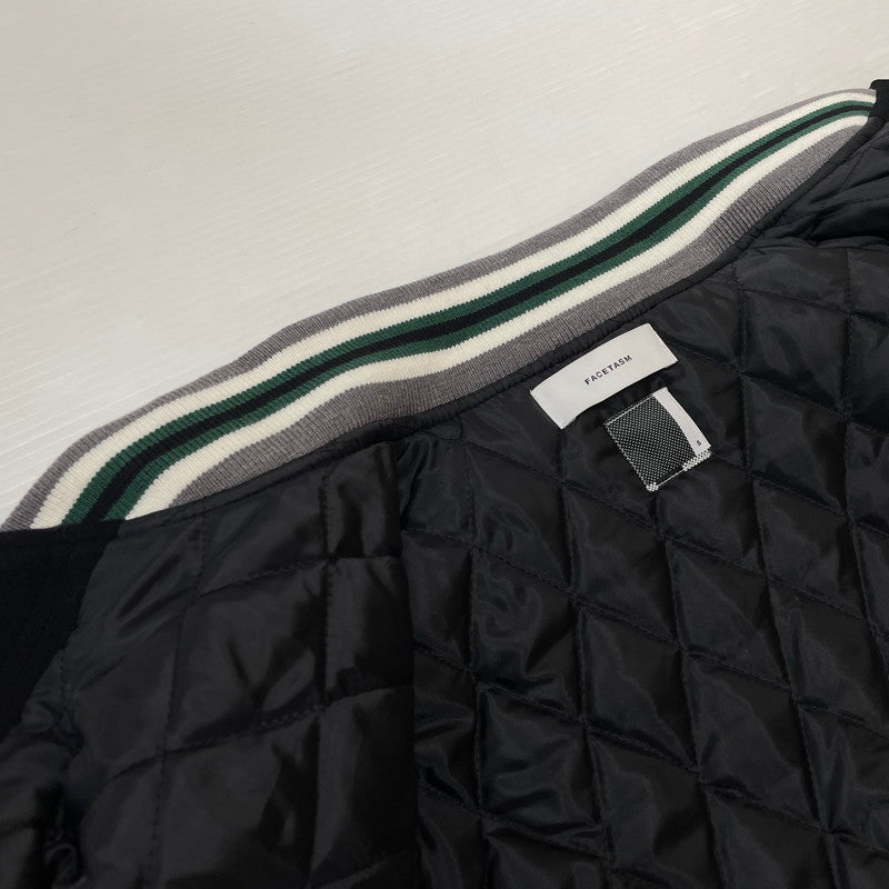 【中古品】【メンズ】 FACETASM ファセッタズム PATCHED STADIUM JACKET KR-JK-M02 パッチド スタジアム ジャケット アウター スタジャン 140-260905-ss-08-teih サイズ：5 カラー：ブラック 万代Net店