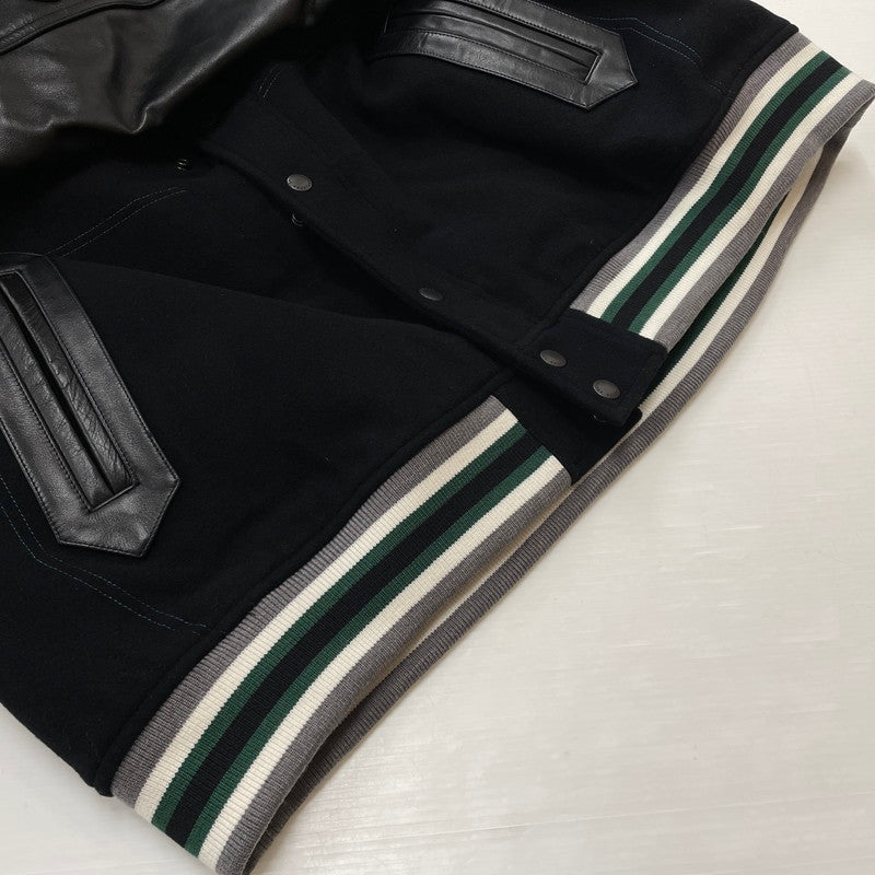 【中古品】【メンズ】 FACETASM ファセッタズム PATCHED STADIUM JACKET KR-JK-M02 パッチド スタジアム ジャケット アウター スタジャン 140-260905-ss-08-teih サイズ：5 カラー：ブラック 万代Net店