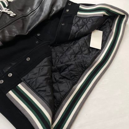 【中古品】【メンズ】 FACETASM ファセッタズム PATCHED STADIUM JACKET KR-JK-M02 パッチド スタジアム ジャケット アウター スタジャン 140-260905-ss-08-teih サイズ：5 カラー：ブラック 万代Net店
