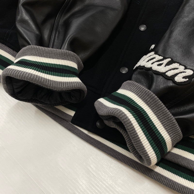 【中古品】【メンズ】 FACETASM ファセッタズム PATCHED STADIUM JACKET KR-JK-M02 パッチド スタジアム ジャケット アウター スタジャン 140-260905-ss-08-teih サイズ：5 カラー：ブラック 万代Net店