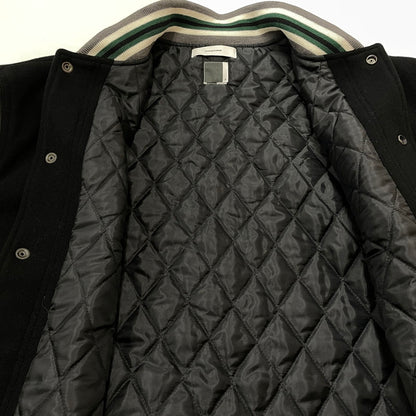 【中古品】【メンズ】 FACETASM ファセッタズム PATCHED STADIUM JACKET KR-JK-M02 パッチド スタジアム ジャケット アウター スタジャン 140-260905-ss-08-teih サイズ：5 カラー：ブラック 万代Net店