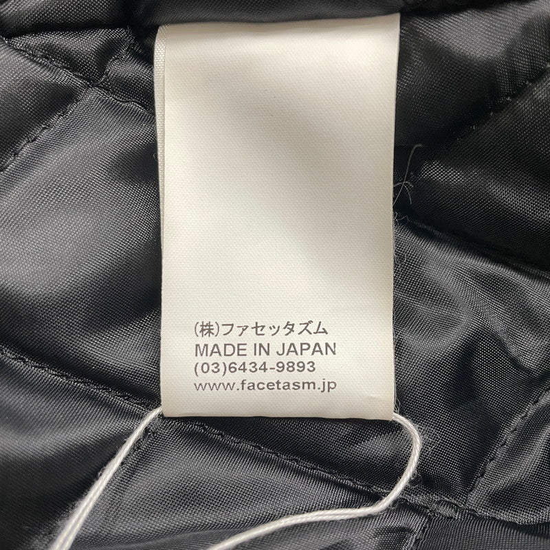 【中古品】【メンズ】 FACETASM ファセッタズム PATCHED STADIUM JACKET KR-JK-M02 パッチド スタジアム ジャケット アウター スタジャン 140-260905-ss-08-teih サイズ：5 カラー：ブラック 万代Net店