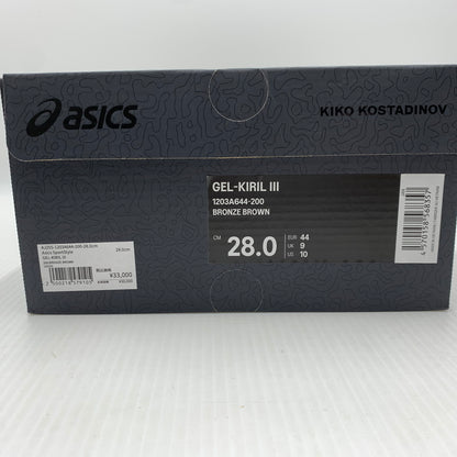 【中古品】【メンズ】 KIKO KOSTADINOV キココスタディノフ × ASICS アシックス 別注 コラボ GEL-KIRIL 3 BRONZE BROWN 1203A644-200 ゲルキリル3 スニーカー 靴 シューズ 162-260917-ko-11-teih サイズ：28cm カラー：ブラウン系 万代Net店