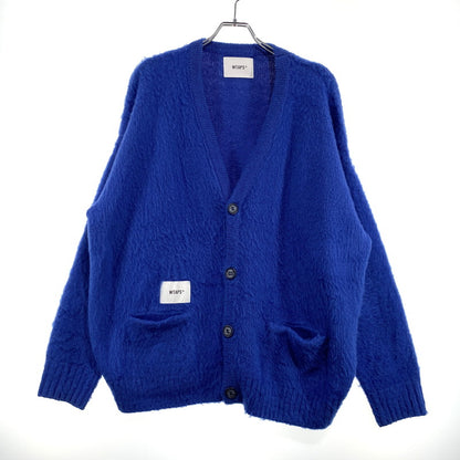 【中古品】【メンズ】 WTAPS ダブルタップス 24AW PALMER SWEATER ACRYLIC 242MADT-KNM02 セーター アクリル 長袖 カーディガン 142-260831-yo-07-tei サイズ：02 カラー：ブルー 万代Net店