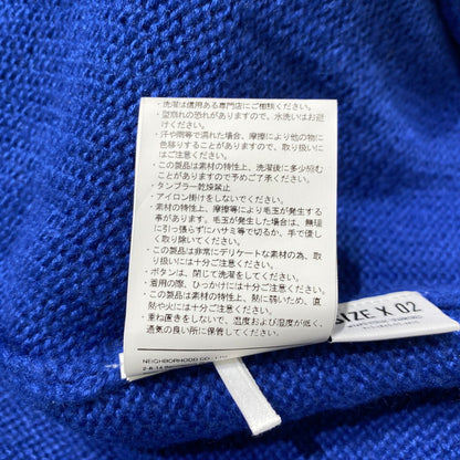 【中古品】【メンズ】 WTAPS ダブルタップス 24AW PALMER SWEATER ACRYLIC 242MADT-KNM02 セーター アクリル 長袖 カーディガン 142-260831-yo-07-tei サイズ：02 カラー：ブルー 万代Net店