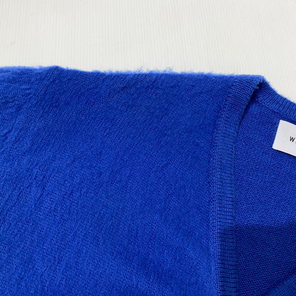 【中古品】【メンズ】 WTAPS ダブルタップス 24AW PALMER SWEATER ACRYLIC 242MADT-KNM02 セーター アクリル 長袖 カーディガン 142-260831-yo-07-tei サイズ：02 カラー：ブルー 万代Net店