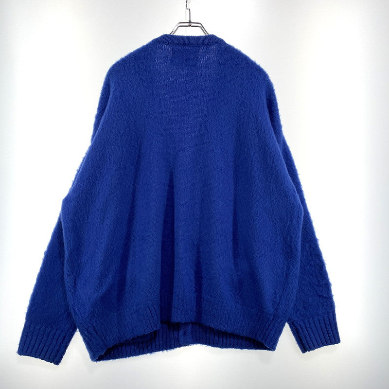 【中古品】【メンズ】 WTAPS ダブルタップス 24AW PALMER SWEATER ACRYLIC 242MADT-KNM02 セーター アクリル 長袖 カーディガン 142-260831-yo-07-tei サイズ：02 カラー：ブルー 万代Net店