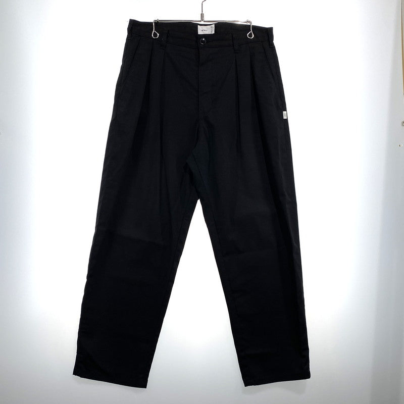 【中古品】【メンズ】 WTAPS ダブルタップス 24AW TROUSERS CTPL. TWILL TROUSERS 242WVDT-PTM05 TRDT1803 トラウザーズ コットン/ポリエステル ツイル トラウザーズ パンツ ボトムス 153-260831-yo-16-tei サイズ：03 カラー：ブラック 万代Net店
