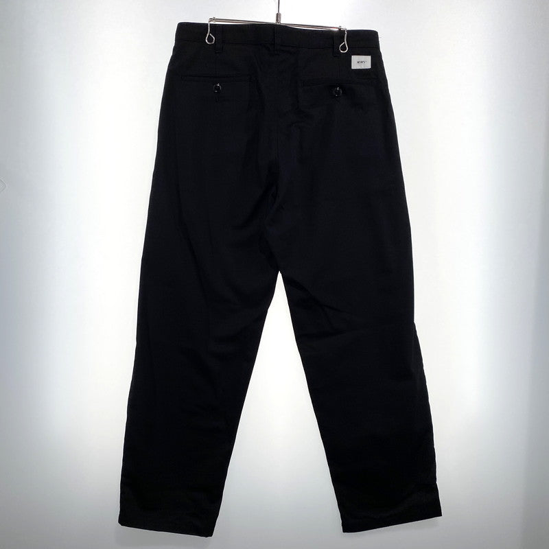 【中古品】【メンズ】 WTAPS ダブルタップス 24AW TROUSERS CTPL. TWILL TROUSERS 242WVDT-PTM05 TRDT1803 トラウザーズ コットン/ポリエステル ツイル トラウザーズ パンツ ボトムス 153-260831-yo-16-tei サイズ：03 カラー：ブラック 万代Net店