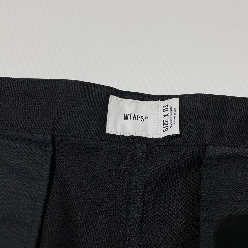 【中古品】【メンズ】 WTAPS ダブルタップス 24AW TROUSERS CTPL. TWILL TROUSERS 242WVDT-PTM05 TRDT1803 トラウザーズ コットン/ポリエステル ツイル トラウザーズ パンツ ボトムス 153-260831-yo-16-tei サイズ：03 カラー：ブラック 万代Net店