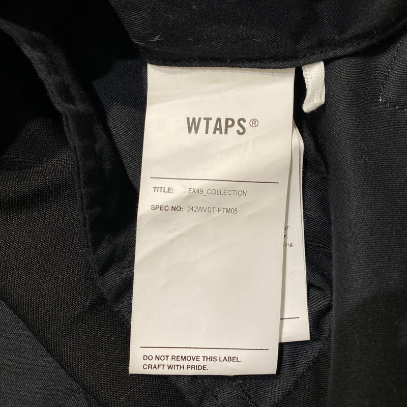 【中古品】【メンズ】 WTAPS ダブルタップス 24AW TROUSERS CTPL. TWILL TROUSERS 242WVDT-PTM05 TRDT1803 トラウザーズ コットン/ポリエステル ツイル トラウザーズ パンツ ボトムス 153-260831-yo-16-tei サイズ：03 カラー：ブラック 万代Net店