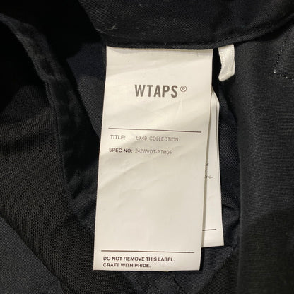 【中古品】【メンズ】 WTAPS ダブルタップス 24AW TROUSERS CTPL. TWILL TROUSERS 242WVDT-PTM05 TRDT1803 トラウザーズ コットン/ポリエステル ツイル トラウザーズ パンツ ボトムス 153-260831-yo-16-tei サイズ：03 カラー：ブラック 万代Net店