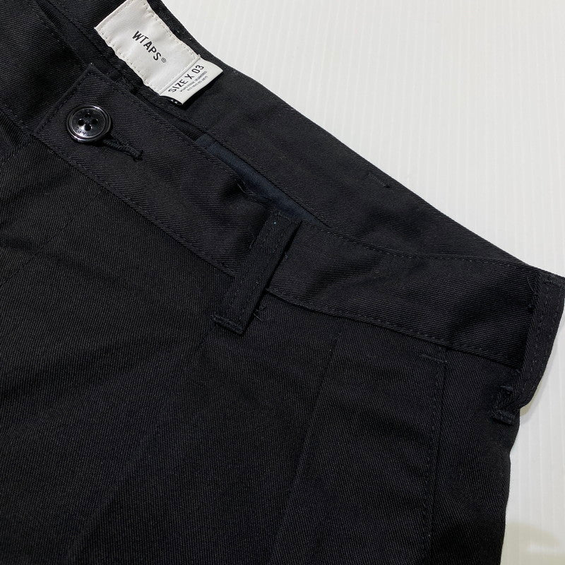 【中古品】【メンズ】 WTAPS ダブルタップス 24AW TROUSERS CTPL. TWILL TROUSERS 242WVDT-PTM05 TRDT1803 トラウザーズ コットン/ポリエステル ツイル トラウザーズ パンツ ボトムス 153-260831-yo-16-tei サイズ：03 カラー：ブラック 万代Net店