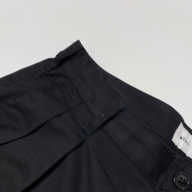 【中古品】【メンズ】 WTAPS ダブルタップス 24AW TROUSERS CTPL. TWILL TROUSERS 242WVDT-PTM05 TRDT1803 トラウザーズ コットン/ポリエステル ツイル トラウザーズ パンツ ボトムス 153-260831-yo-16-tei サイズ：03 カラー：ブラック 万代Net店