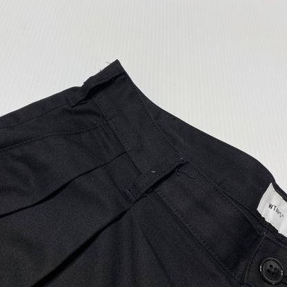 【中古品】【メンズ】 WTAPS ダブルタップス 24AW TROUSERS CTPL. TWILL TROUSERS 242WVDT-PTM05 TRDT1803 トラウザーズ コットン/ポリエステル ツイル トラウザーズ パンツ ボトムス 153-260831-yo-16-tei サイズ：03 カラー：ブラック 万代Net店