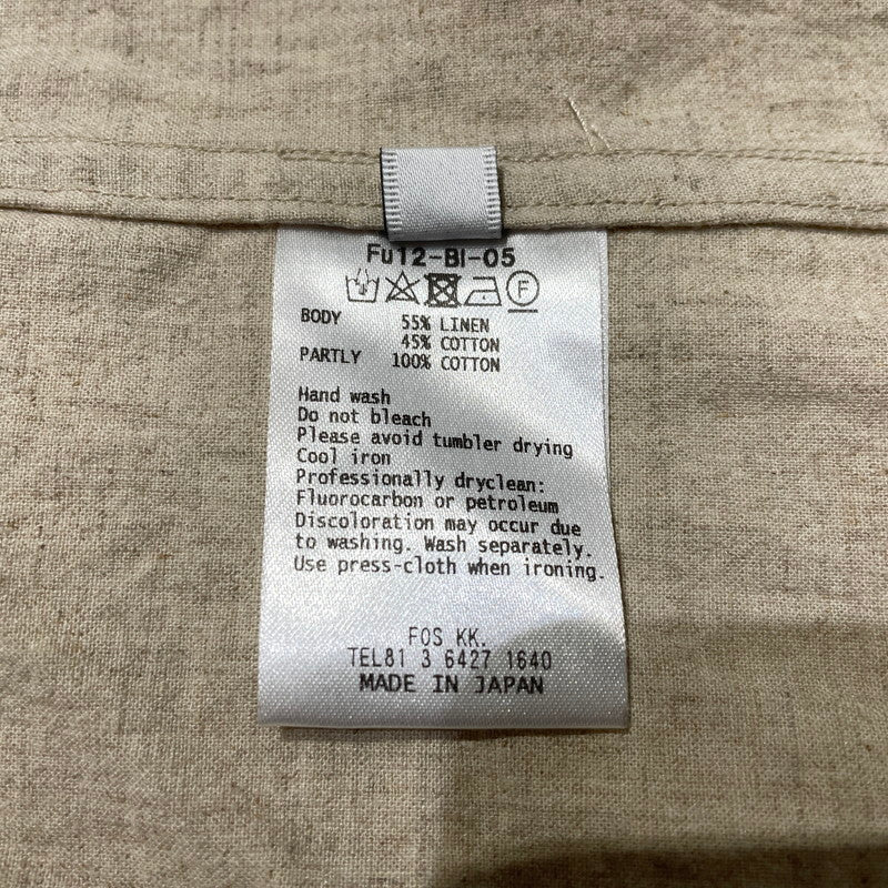 【中古品】【メンズ】 FUMITO GANRYU フミト ガンリュウ M-51 LINEN SHIRT JK MADE IN JAPAN FU12－B1－05 リネンシャツ ジャケット アウター 日本製 140-260905-ss-05-teih サイズ：2 カラー：ベージュ 万代Net店