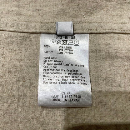 【中古品】【メンズ】 FUMITO GANRYU フミト ガンリュウ M-51 LINEN SHIRT JK MADE IN JAPAN FU12－B1－05 リネンシャツ ジャケット アウター 日本製 140-260905-ss-05-teih サイズ：2 カラー：ベージュ 万代Net店