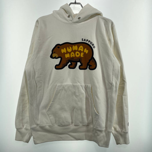 【中古品】【メンズ】 HUMAN MADE ヒューマンメイド SAPPORO ANIMAL HOODIE HM30CS062 サッポロ アニマル フーディー トップス プルオーバーパーカー 142-260905-ss-03-teih サイズ：L カラー：ホワイト 万代Net店